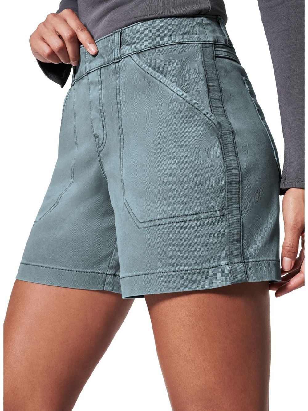 SPANX Slate Teal Utility Shorts